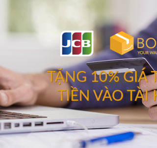 Tặng đến 20% giá trị khi nạp tiền bằng thẻ JCB