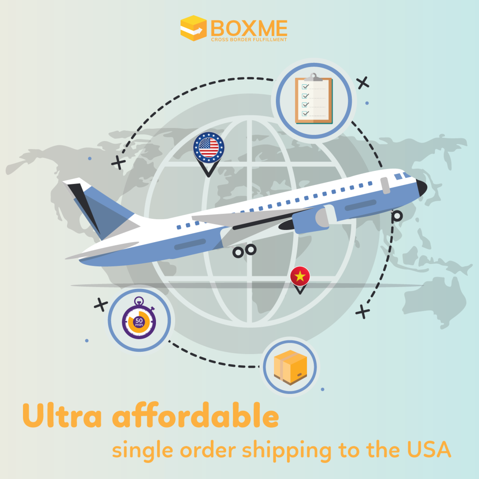 Why should you leverage USPS’s international single order shipping with the help from Boxme?