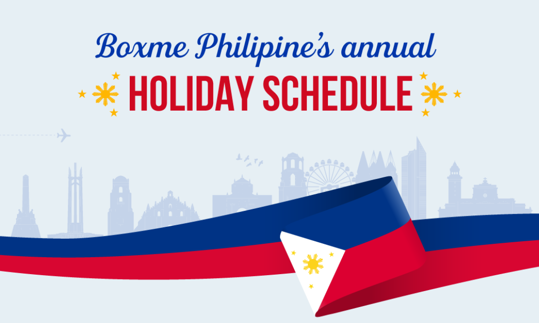Boxme Philippines’ annual holiday schedule