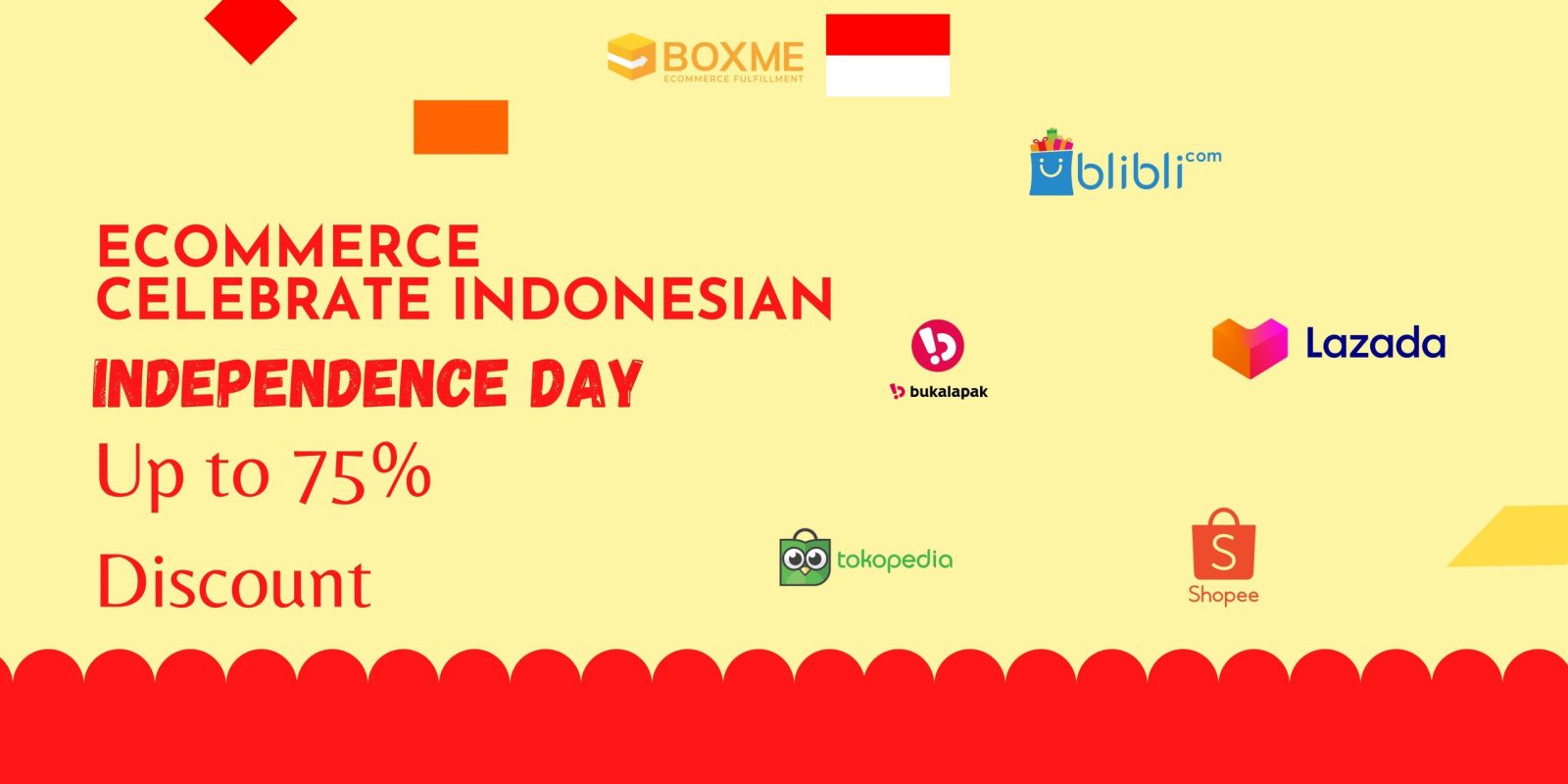 E Commerce Celebrates Independence Day, up to 75% off