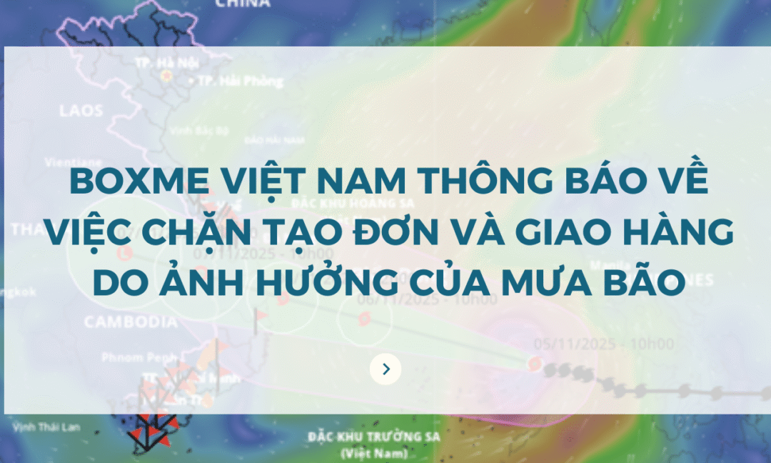 THÔNG BÁO VỀ VIỆC CHẶN TẠO ĐƠN VÀ GIAO HÀNG DO ẢNH HƯỞNG CỦA MƯA BÃO
