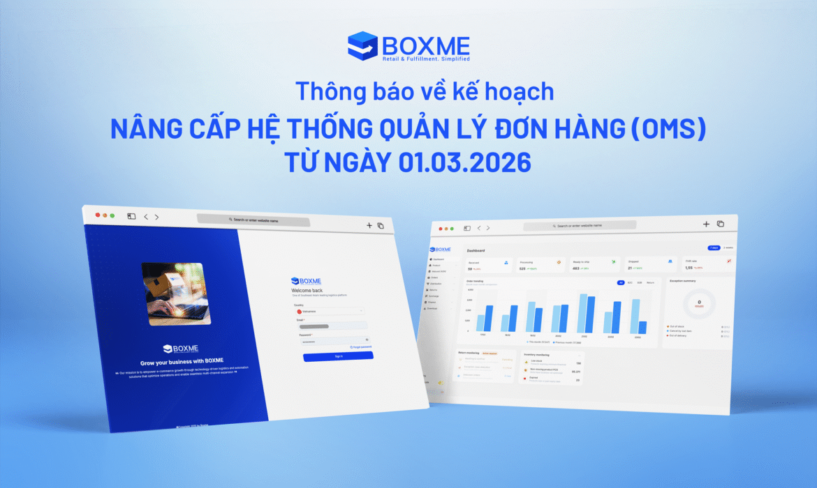 Thông báo về kế hoạch nâng cấp Hệ thống Quản lý đơn hàng (OMS) từ ngày 01.03.2026
