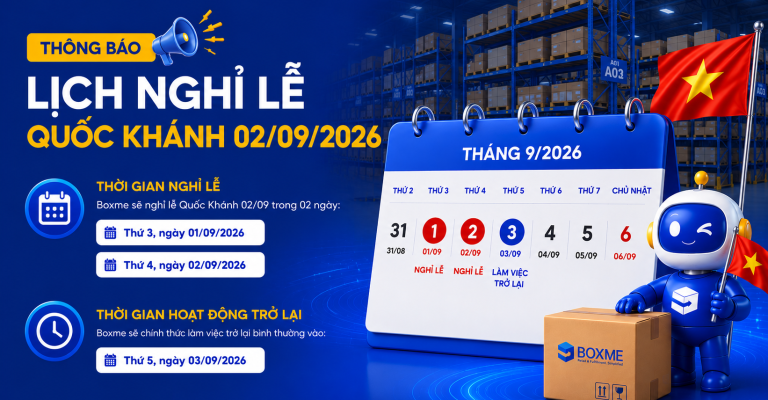 Boxme Thông Báo Lịch Nghỉ Lễ Quốc Khánh 02.09.2026