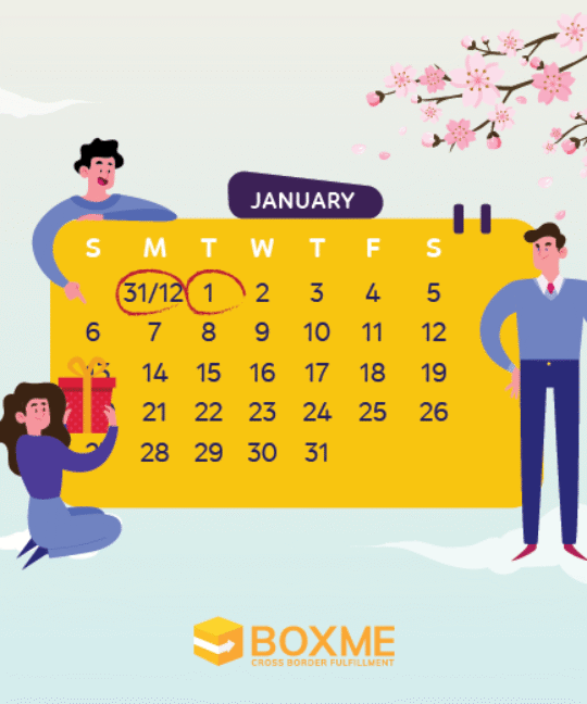 Boxme thông báo lịch nghỉ Tết Dương lịch 2019